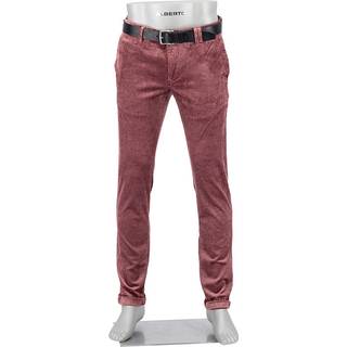 Alberto Herren Chino rosa,rot Slim Fit