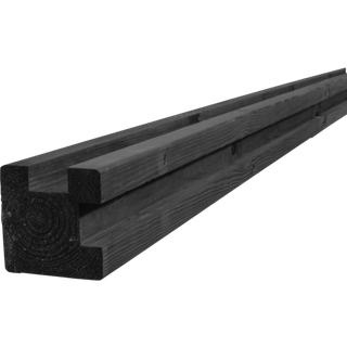 Frøslev FT systemhegn 90° hjørnestolpe, 97 x 97 x 2700 mm, profil 2661, sort fyr - 1 stk.