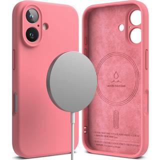 Ringke Silicone Magnetic Case iPhone 16 Pink