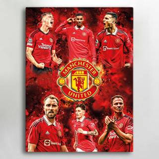 Lærredsbillede / Lærredstryk - Manchester United - 40x30 cm - Lærred
