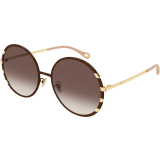 Chloé Kvinde CH0144S 001 Solbriller Metal Brun Brun Rund Skygge