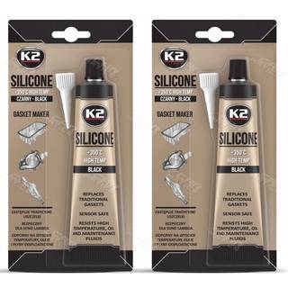 Flydende pakning - K2 sort silikone - universal 85 gram