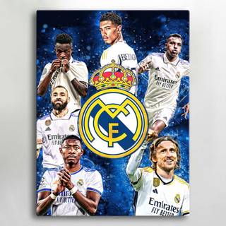 Lærredsbillede / Lærredstryk - Real Madrid - 40x30 cm - Lærred