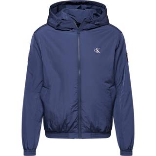Padded Hooded Nylon Jacket - Blue - XS