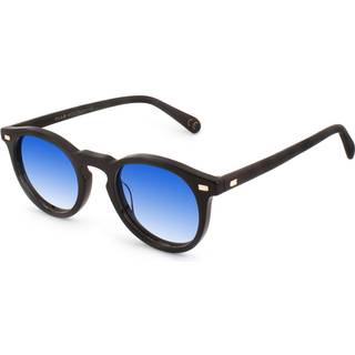 XLAB Unisex TASMANIA 2.0 Solbriller Acetat Sort Lyseblå Rund Skygge