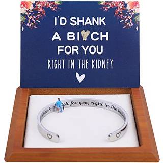 Ven gaver til kvinder - sjov lille fødselsdagsgave til kvindeligt venskab bestie bff søster - sjov skjult besked armbånd