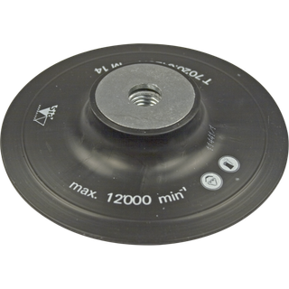 Bagskive t/fiberrondel hård ø125×M14