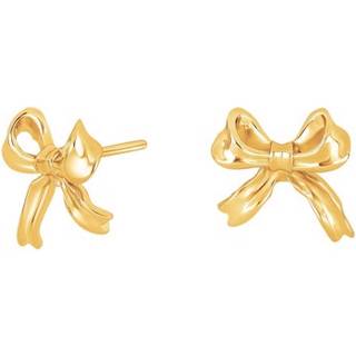 Nordahl Jewellery - WATERLINE52 ørestikker i forgyldt sølv m. sløjfe*