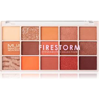 MUA Makeup Academy Professional 15 Shade Palette Øjenskygge palette Skygge Firestorm 12 g - 12 g
