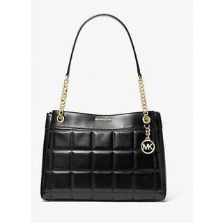 MK Susan Medium Quilted Leather Tote Bag - Black - Michael Kors - ONE SIZE