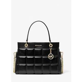 MK Susan Medium Quilted Leather Satchel - Black - Michael Kors - ONE SIZE