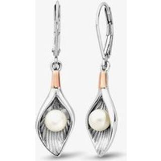 Nature's Wonder Sterling Silver Oyster Shell Drop Earrings with Pearls