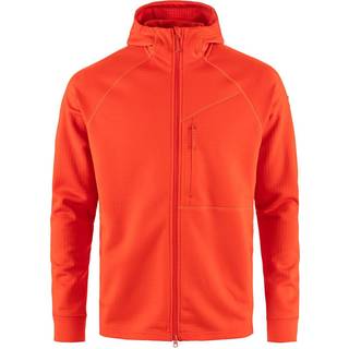 Fjällräven Men's Abisko Grid Fleece Hoodie Flame Orange, M