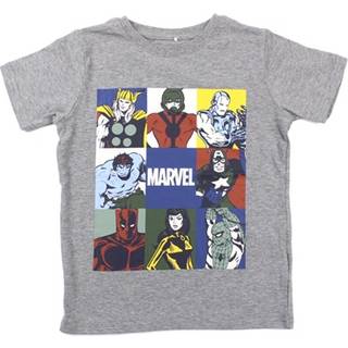 Name It T-shirt Grey Melange Marvel - Str. 9-10y 134/140cm