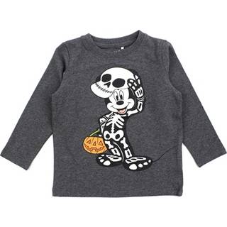 Name It Dark Grey Melange T-shirt Mickey Halloween - Str. 1.5y 86cm