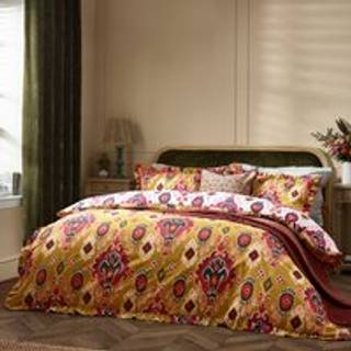 Paoletti Paoletti Amber 1973 Dawson Ikat Ruffle Duvet Cover Set