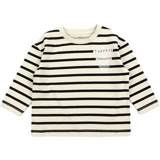 Name It Brown Rice T-shirt Striber - Str. 4y 104cm