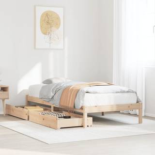 sengeramme uden madras 90x200 cm massivt fyrretræ