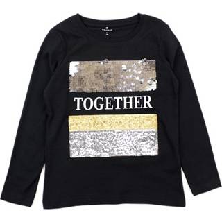 Name It Black Paillet T-shirt - Str. 11-12y 146/152cm