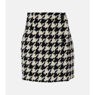 Nina Ricci Houndstooth miniskirt - black - XL+