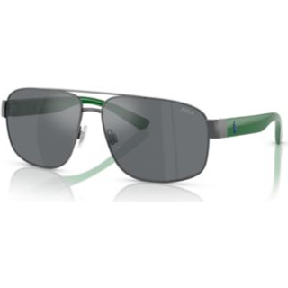 Polo Ralph Lauren Mand PH3156 92156G Solbriller Metal Grå Pilot Normal