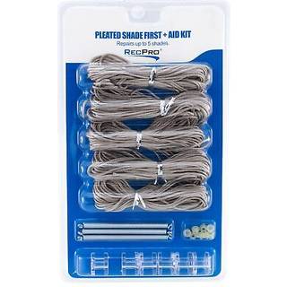 Recpro RV Pleated Shade Repair Kit | Day Night Window Shade Restring Kit (Tan)