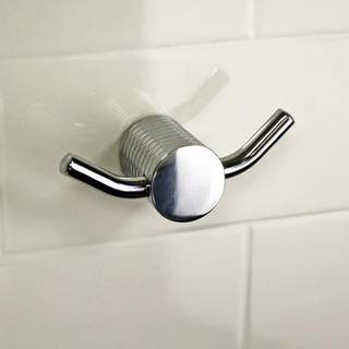 Showerdrape Showerdrape Silver Vitality Double Robe Hook
