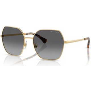 Ralph Lauren Kvinde RA4138 9004T3 Solbriller Metal Guld Grå Firkantet Polariseret