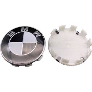 BMW centercover, svart/hvid