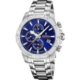 Festina F20704/2 Herrenuhr Chronograph Stahl/Blau