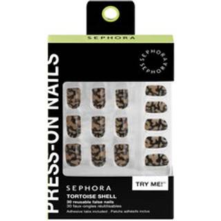 Sephora Collection - Genanvendeligt Sæt Med Kunstige Negle, Selvklæbende Pads - Geleffekt - Press-on Nails- 25 Tortoise Shell - For Women