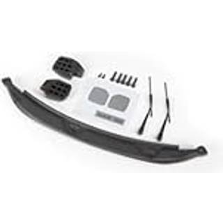 Traxxas - TRX9217 - Mirrors, side, black (left & right)/ windshield wipers (2)/ cowl/ 2.5x8 BCS (3)/ 2.5x10 CS (2)/ 1.6x5 BCS (2) (fits #9211 body)
