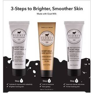 Dionis gedemælk hudplejeklodesæt - Vanilla Bean Lotion Body Lotion m/retinol krop serum m/kollagen dyb hydrering og yngre hud