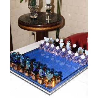 Reflections Copenhagen Decorative Objects - 'Triumph' chess set, multicolor in MULTICOLOUR Fine hand cut crystal