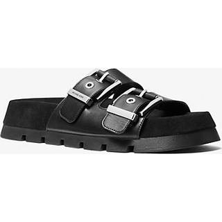 MK Colby Suede and Leather Flat Sandal - Black - Michael Kors - EU 41