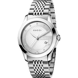 Gucci YA126404 G-Timeless sølvfarvet urskive herreur