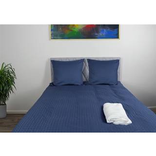 Luksus dobbelt sengetøj - 240x220 cm - 100% Bomuldssatin - Daisy blå - By Night jacquard king size sengesæt