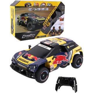 Peugot 3008 DKR Loeb 19 Fjernstyret bil med lys og affjedring - red bull 28 cm