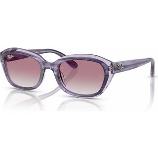 Ray-Ban Børn RJ9081S 71748G 48 Solbriller Børn Purple - Striped Violet On Transparent Violet - 48mm