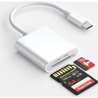 NÖRDIC USB-C kortlæser 2 slot SD, MicroSD UHS-I
