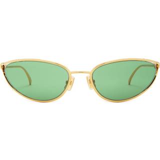 Bottega Veneta Kvinde BV1330S 004 Solbriller Metal Guld Grøn Cat Eye