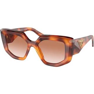 Prada Kvinde PR 14ZS 18R70E Solbriller Acetat Brun Brun Geometrisk Normal Skygge