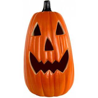 Riesiger Ovaler Halloween Kürbis mit Licht 55cm