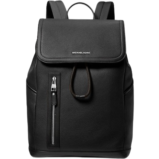 MK Hudson Pebbled Leather Utility Backpack - Black - Michael Kors - ONE SIZE