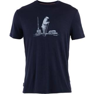 Icebreaker Merino 150 Tech Lite S/S Tee Polar Paddle Merino-shirt Herrer størrelse XXL farve blå