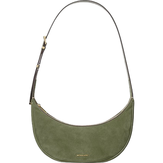 MK Avra Medium Suede Crossbody Bag - Green - Michael Kors - ONE SIZE