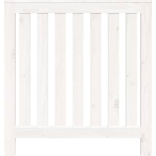 radiatorskjuler 79,5x19x84 cm massivt fyrretræ hvid