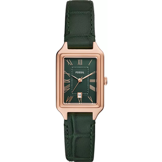 Fossil ES5366 Raquel Green Leather Strap Watch - W10368