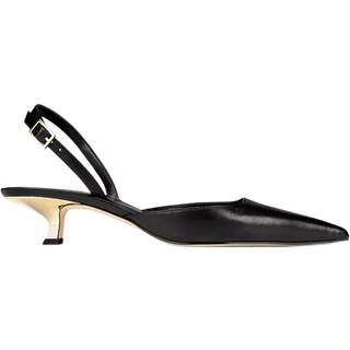 MK Luna Leather Slingback Kitten Pump - Black - Michael Kors - EU 36.5