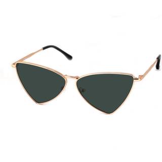 XLAB Kvinde PICO Solbriller Metal Guld Grøn G15 Cat Eye Polariseret